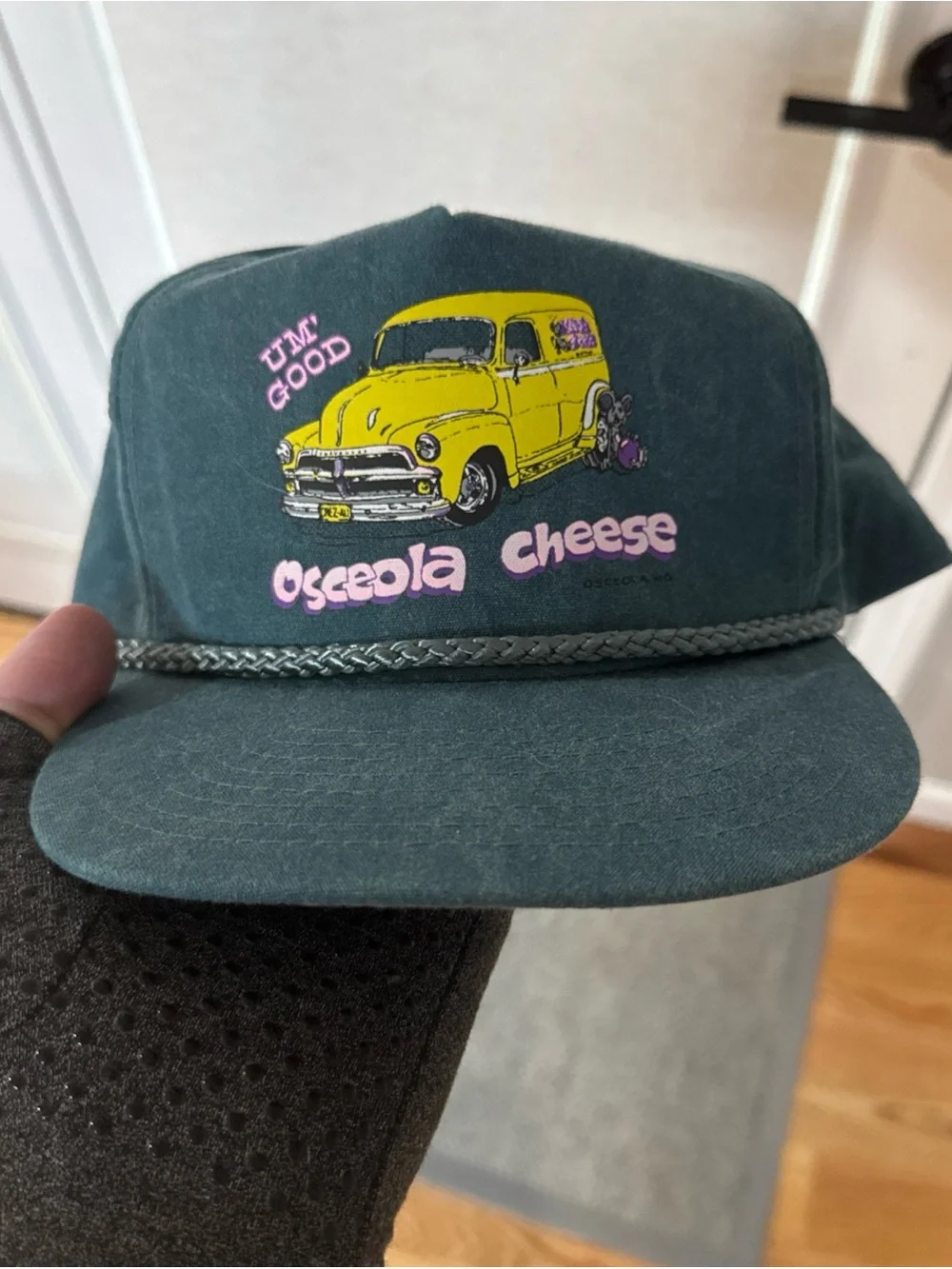 Vintage Osceola Cheese Rope Snapback Hat 80s Funky Cap